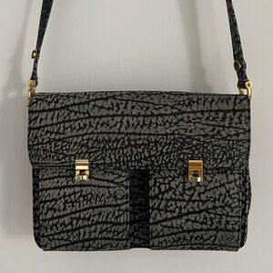 Black and grey vintage cross-body purse